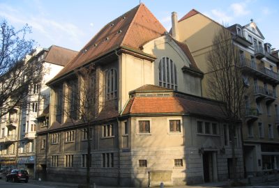 Outside view of the swiss synagogue of Lucerne