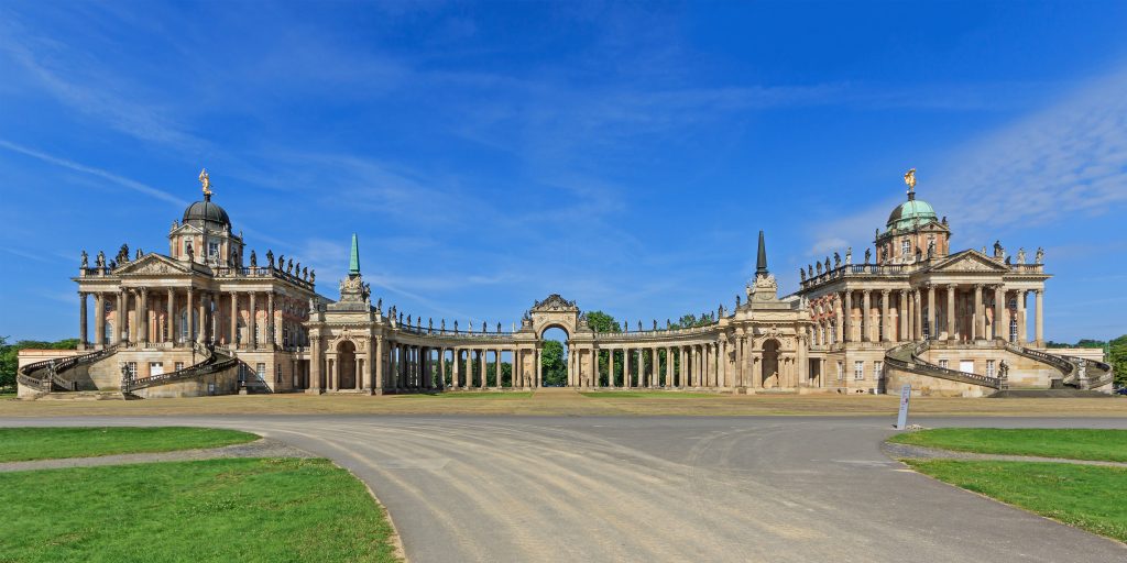 Outside view of the magnificent Postdam Sanssouci