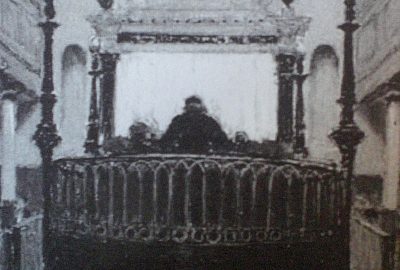 Painting by John White of the Exeter synagogue