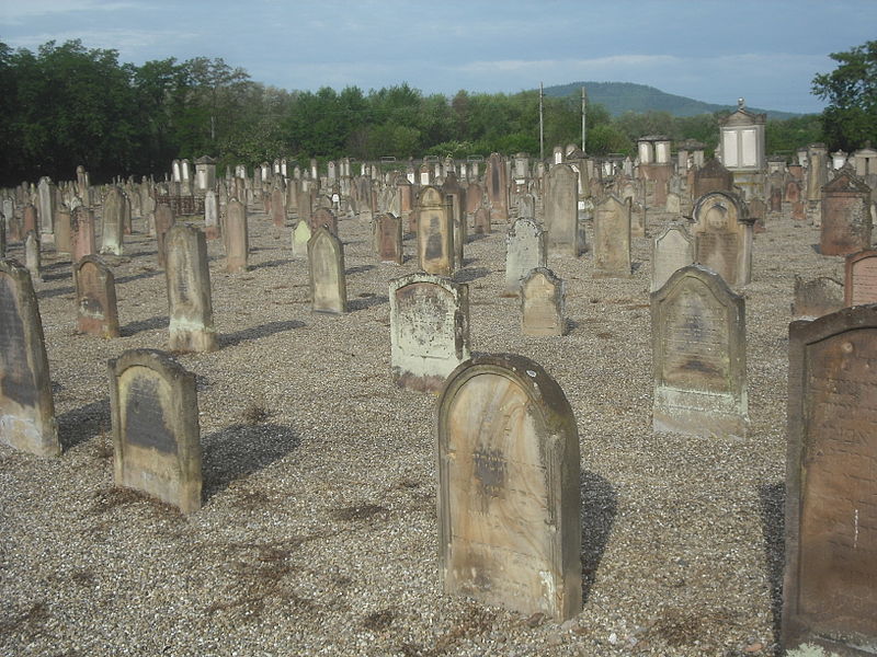 Outside view of the cemetery of Selestat, witness to the ancient Jewish heritage of the Alsace region