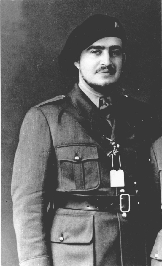 Rabbi René Hirschler wearing a uniform