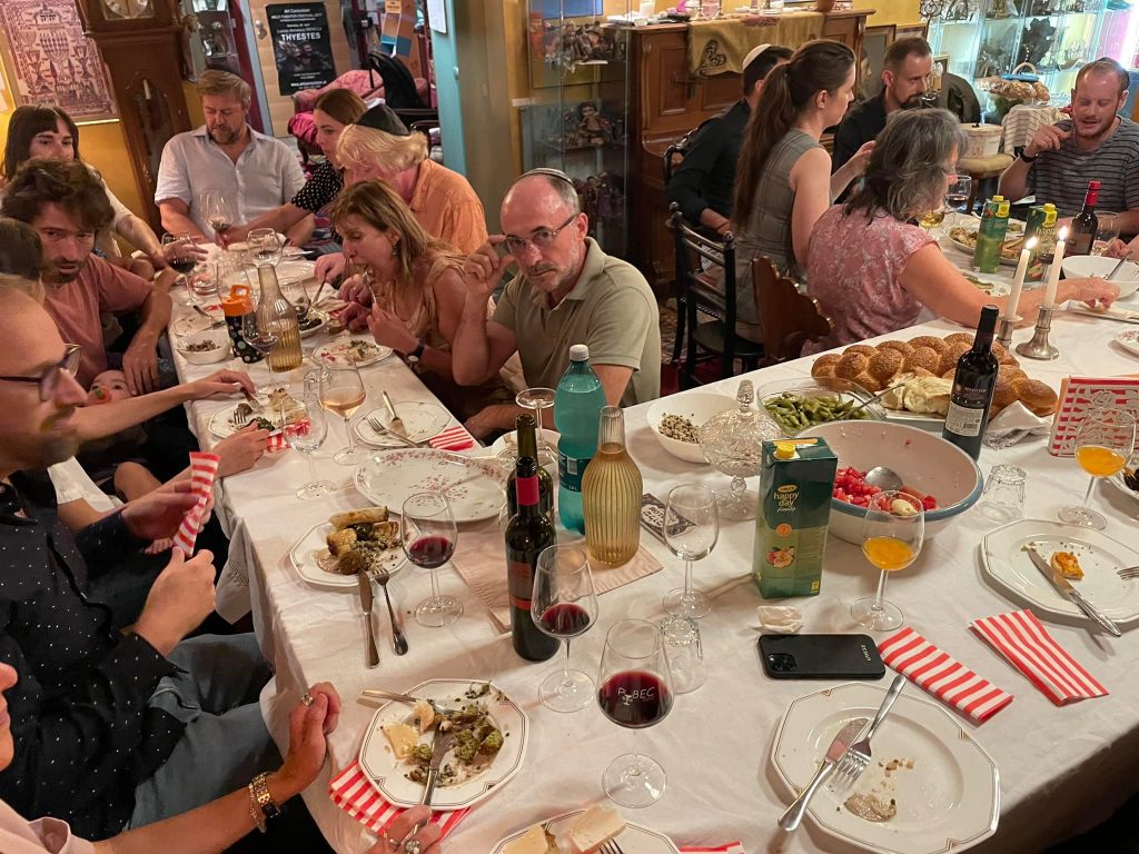 Participants at a dinner organized at the JCC of Ljubljana