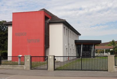Outside view of the Synagogue of Bischwiller, witness to the ancient Jewish heritage of the Alsace region
