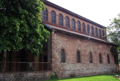 Outside view of the Synagogue of Guebwiller, witness to the ancient Jewish heritage of the Alsace region