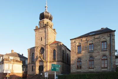 Outside view of the Synagogue of Saverne, witness to the ancient Jewish heritage of the Alsace region