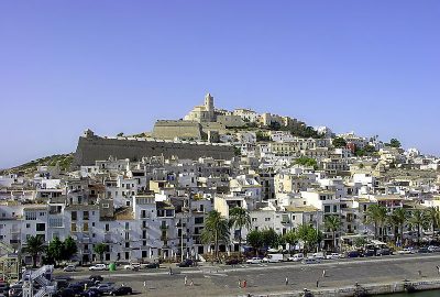 Panoramic view of the city of Ibiza