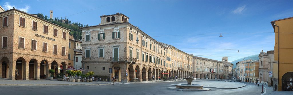 View of the Piazza del Popolo in San Severino