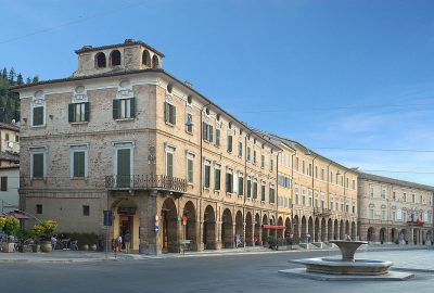 View of the Piazza del Popolo in San Severino