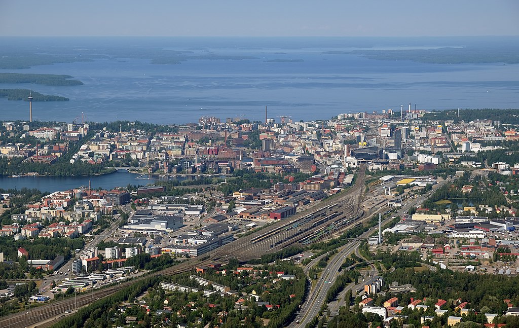 Vue panoramique de la ville de Tampere