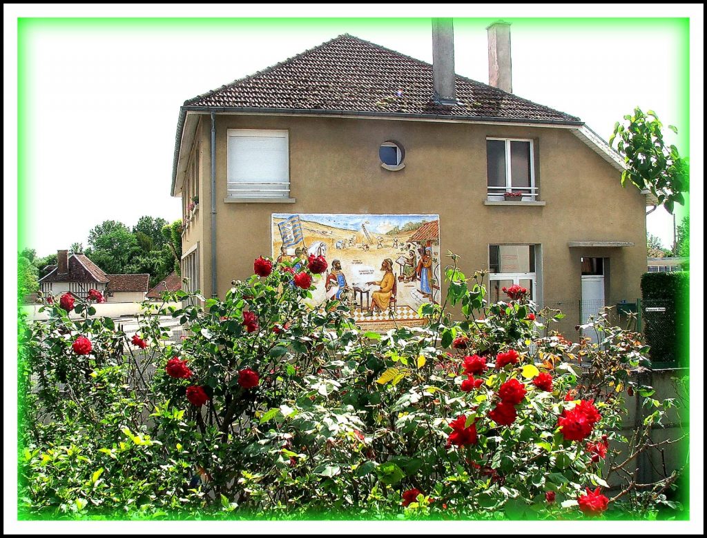 Fresque posée sur une maison de Ramerupt