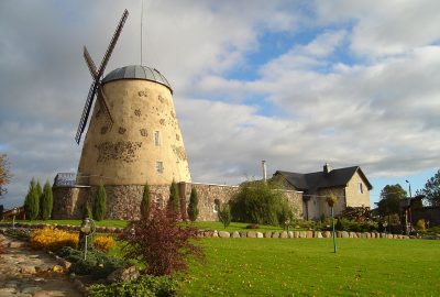 Vue du moulin de l'ancienne ville de Seduva