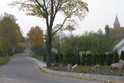 Photo of the streets of the town of Tirksliai