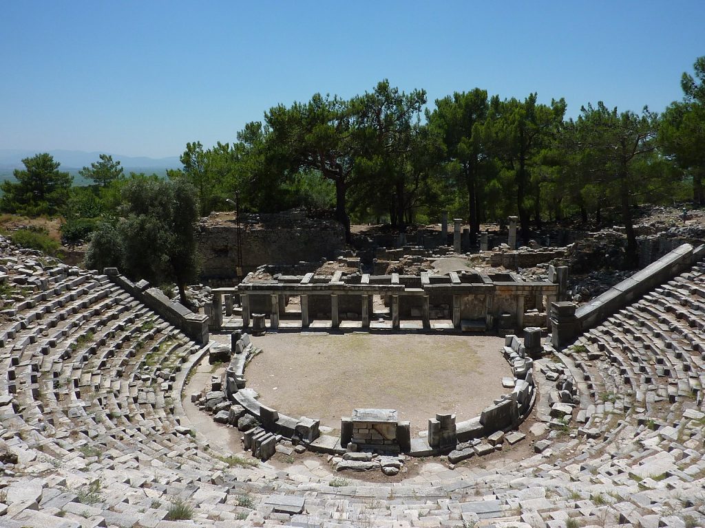 View of the arenas of Priene