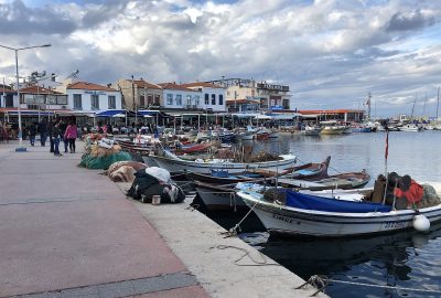 View of the port of Urla