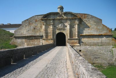 View of the ancient gate of Almeida