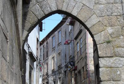 View of the ancient Porta do Sol Guarda