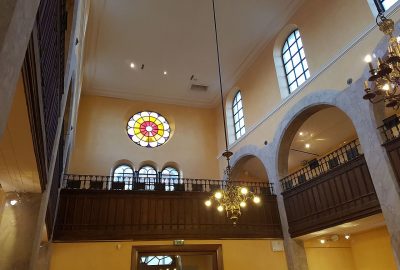 Inside view of the synagogue of Bergheim