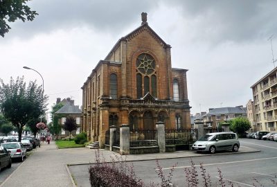 Outside view of the synagogue of Sedan