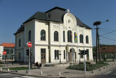 Vue extérieure de la Synagogue de Tokaj