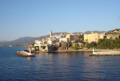 View of the port of Bastia